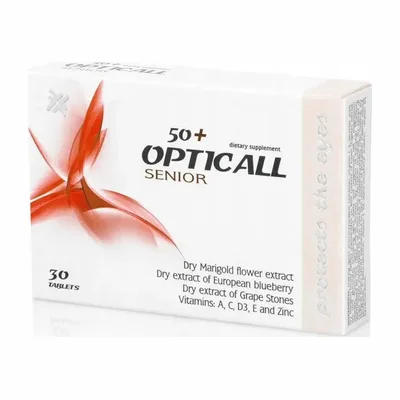 Opticall Senior 50+ Luteina + Zeaksantyna 30 Tabletek