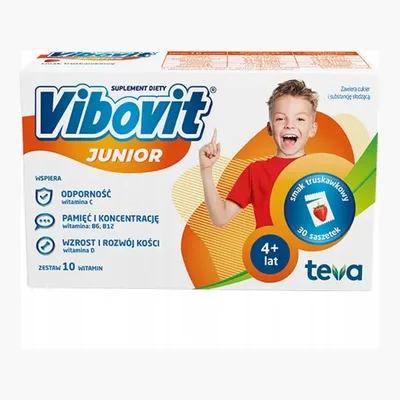 Vibovit Junior O Smaku Truskawkowym 30 Saszetek