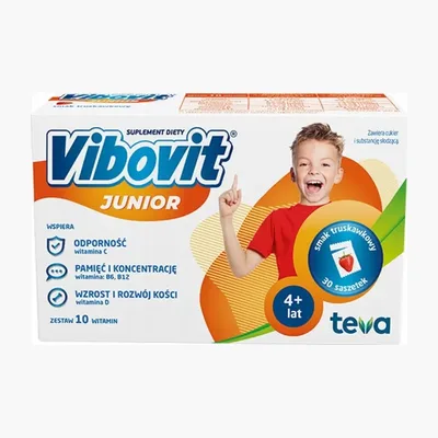 Vibovit Junior O Smaku Truskawkowym 30 Saszetek