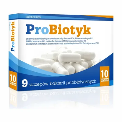 ProBiotyk 9 Szczepów Bakterii Zdrowe Jelita 10 Kapsułek