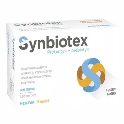 Synbiotex flora bakteryjna. Probiotyk + Prebiotyk