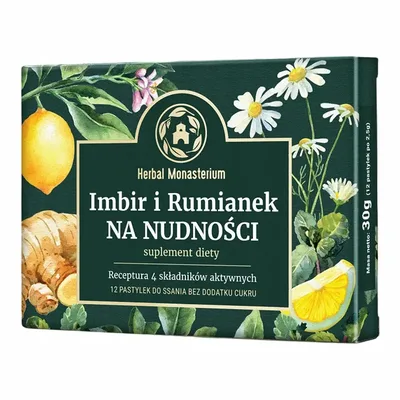Imbir I Rumianek Na Nudności 12 Pastylek
