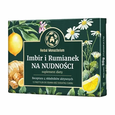 Imbir I Rumianek Na Nudności 12 Pastylek
