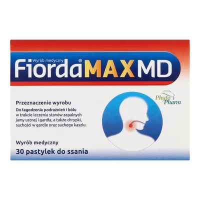 Fiorda Max MD 30 Tabletek Do Ssania Na Gardło