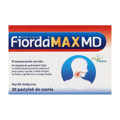 Fiorda Max MD 30 Tabletek Do Ssania Na Gardło