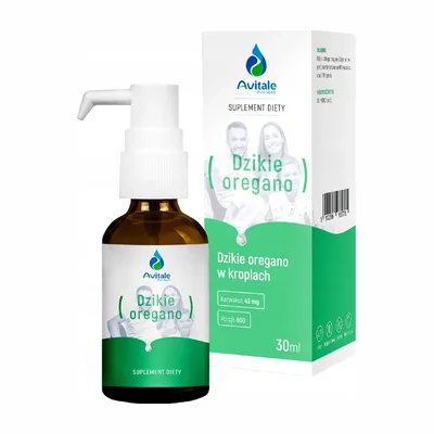 Avitale Dzikie Oregano 100% Naturalny Olej 90% Naturalnego Karwakrolu 30ml