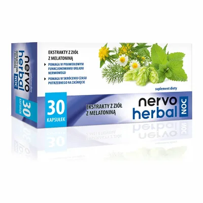 Nervo Herbal Noc Melatonina Lepszy Sen 30 Kapsułek