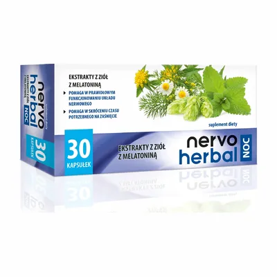 Nervo Herbal Noc Melatonina Lepszy Sen 30 Kapsułek