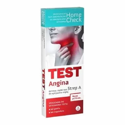 Test Na Anginę Angina Strep A Home Check 1 Sztuka