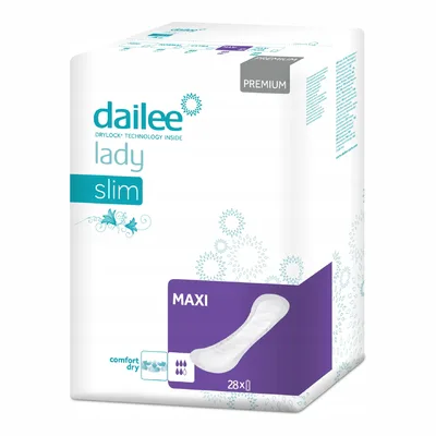 Dailee Lady Slim Premium Maxi Wkładki Chłonne Nietrzymanie Moczu 28 Sztuk