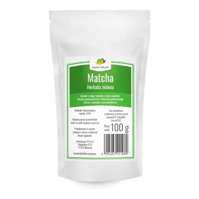 Matcha Herbata Zielona W Proszku Świeża Słodkie Zdrowie 100g