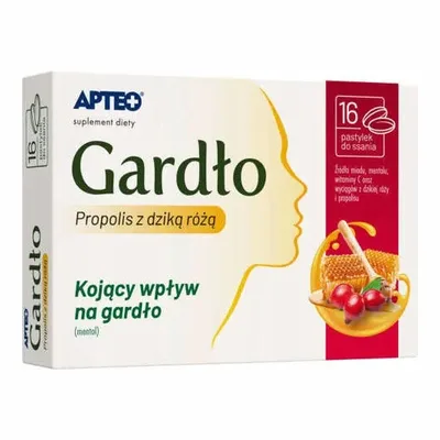 Gardło Propolis Z Dziką Różą Kojący Wpływ Na Gardło 16 Pastylek Do Ssania