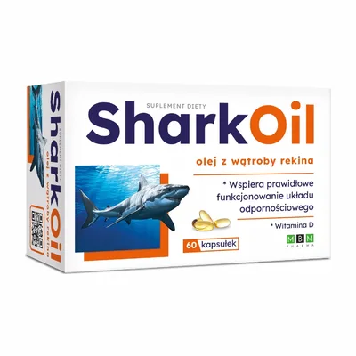 SharkOil 500mg Olej Z Wątroby Rekina 60 Kapsułek