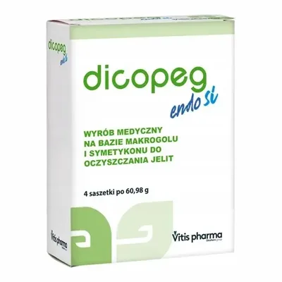 Dicopeg Endo Na Bazie Makrogolu I Symetykonu Oczyszczanie Jelit 4 Saszetki