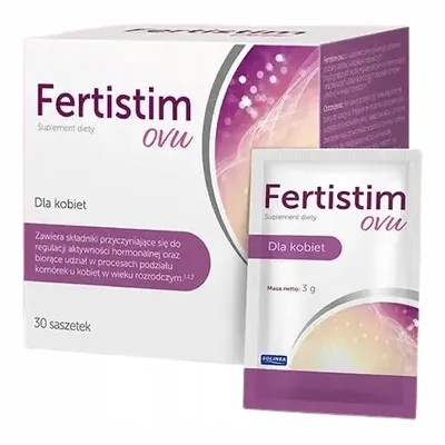 Fertistim OVU Kwas Foliowy Inozytol Witaminy B6 D3 Hormony 30 Saszetek
