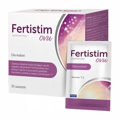 Fertistim OVU Kwas Foliowy Inozytol Witaminy B6 D3 Hormony 30 Saszetek