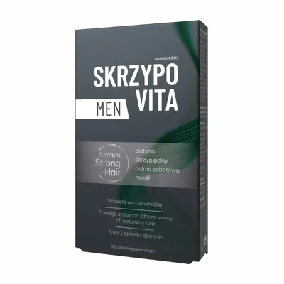 Skrzypovita Men Biotyna Cynk Skrzyp Na Zdrowe Mocne Włosy 30 Tabletek