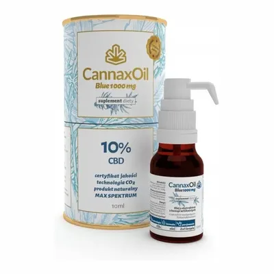 CannaxOil Blue Max Spektrum Olej Konopny 1000mg CBD 10ml