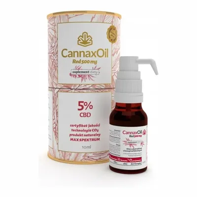CannaxOil Red Max Spektrum 500mg Olej Konopny CBD 5% 10ml