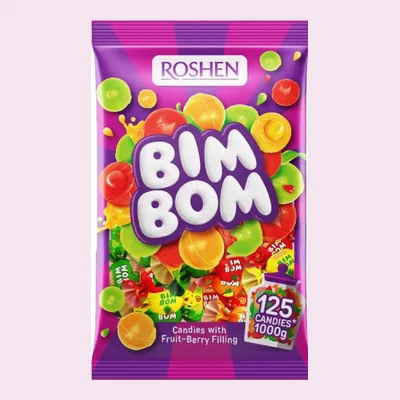 Cukierki Roshen Bim-Bom Landrynki Nadziewane 1kg