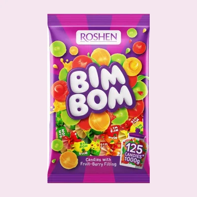 Cukierki Roshen Bim-Bom Landrynki Nadziewane 1kg