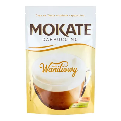 Mokate Cappuccino Waniliowe Rozpuszczalne 110g