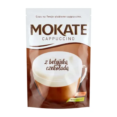 Mokate Cappuccino Belgijska Czekolada Rozpuszczalne 110g