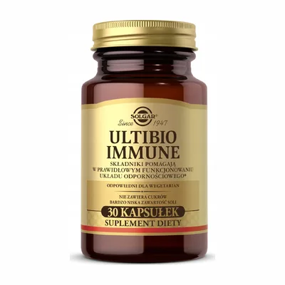 Solgar Ultibio Immune Probiotyki Witaminy A D B 30 Kapsułek