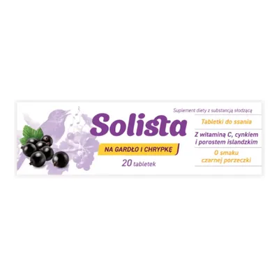 Solista Na Gardło I Chrypkę Tabletki Do Ssania 20 Sztuk