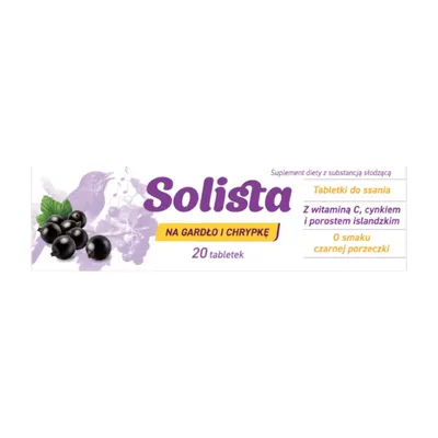 Solista Na Gardło I Chrypkę Tabletki Do Ssania 20 Sztuk