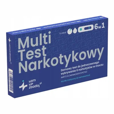 Multi Test Narkotykowy 6w1 Z Moczu 1 Sztuka