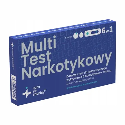 Multi Test Narkotykowy 6w1 Z Moczu 1 Sztuka