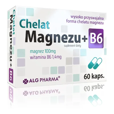 Chelat Magnezu + B6 Układ Nerwowy ALG Pharma 60 Kapsułek