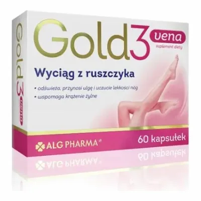 Gold3Vena Wyciąg Z Ruszczyka Wspomaga Krążenie ALG Pharma 60 Kapsułek