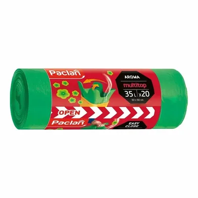 Worki Na Śmieci Zawiązywane Mocne Zapachowe Paclan 35L 20 Sztuk
