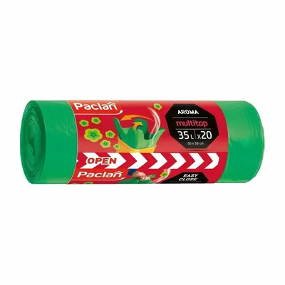 Worki Na Śmieci Zawiązywane Mocne Zapachowe Paclan 35L 20 Sztuk
