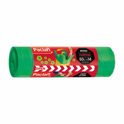 Worki Na Śmieci Zawiązywane Mocne Zapachowe Paclan 60L 14 Sztuk