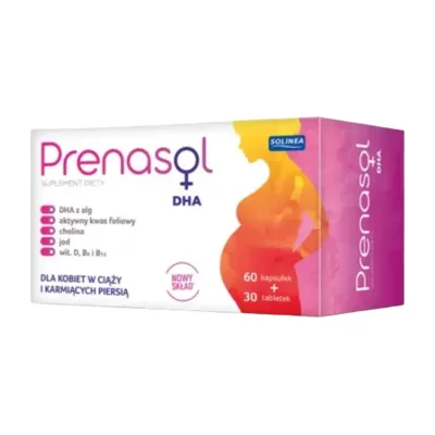 Prenasol + DHA Kwas Foliowy Cholina Jod 60 Kapsułek + 30 Tabletek