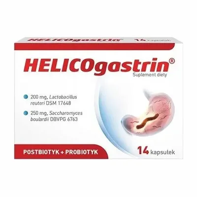 HELICOgastrin Postbiotyk + Probiotyk 14 Kapsułek