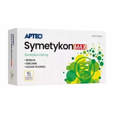 Symetykon Max Wzdęcia Odbijanie 240mg 15 Kapsułek