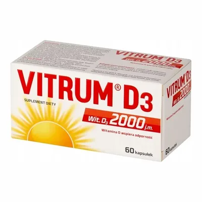 Vitrum D3 2000 j.m. Wzmocnienie Kości 60 Kapsułek