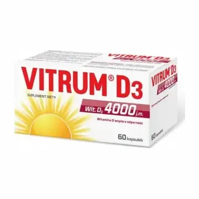 Vitrum D3 4000 Odporność Wzmocnienie Kości 60 Kapsułek