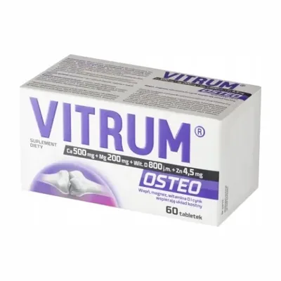 Vitrum Osteo Wapń Magnez Wit D Cynk Wspiera Kości 60 Tabletek