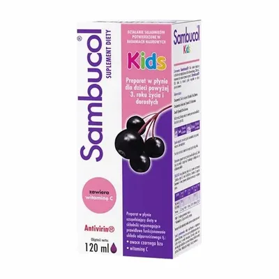 Sambucol Kids Płyn Na Odporność Dla Dzieci I Dorosłych Witamina C 120ml