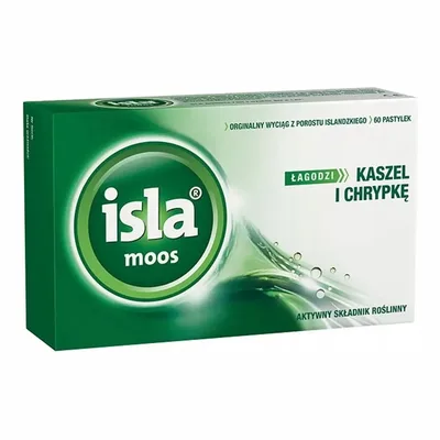Isla Moos Łagodzi Kaszel I Chrypkę 60 Pastylek
