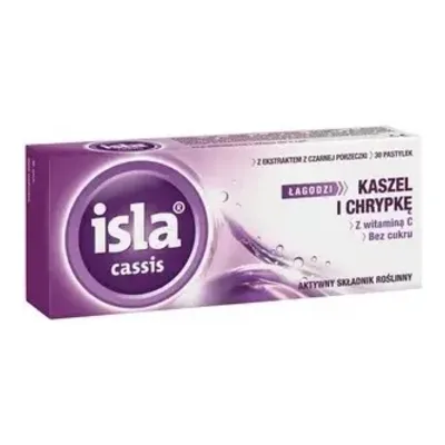 Isla Cassis Łagodzi Kaszel I Chrypkę 30 Pastylek