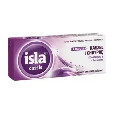 Isla Cassis Łagodzi Kaszel I Chrypkę 30 Pastylek