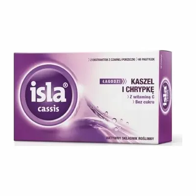 Isla Cassis Z Czarną Porzeczką Łagodzi Kaszel I Chrypkę 30 Pastylek