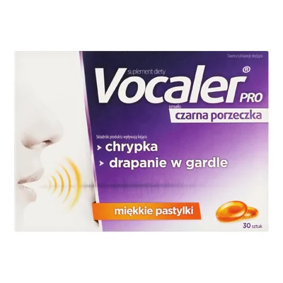 Vocaler Pro Czarna Porzeczka Chrypka Czarna Porzeczka 30 Pastylek