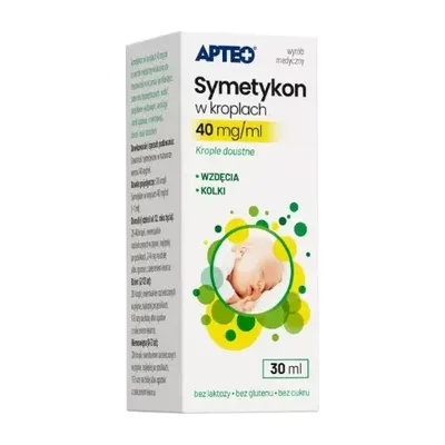 Symetykon W Kroplach 40mg Apteo Wzdęcia Kolki 30ml